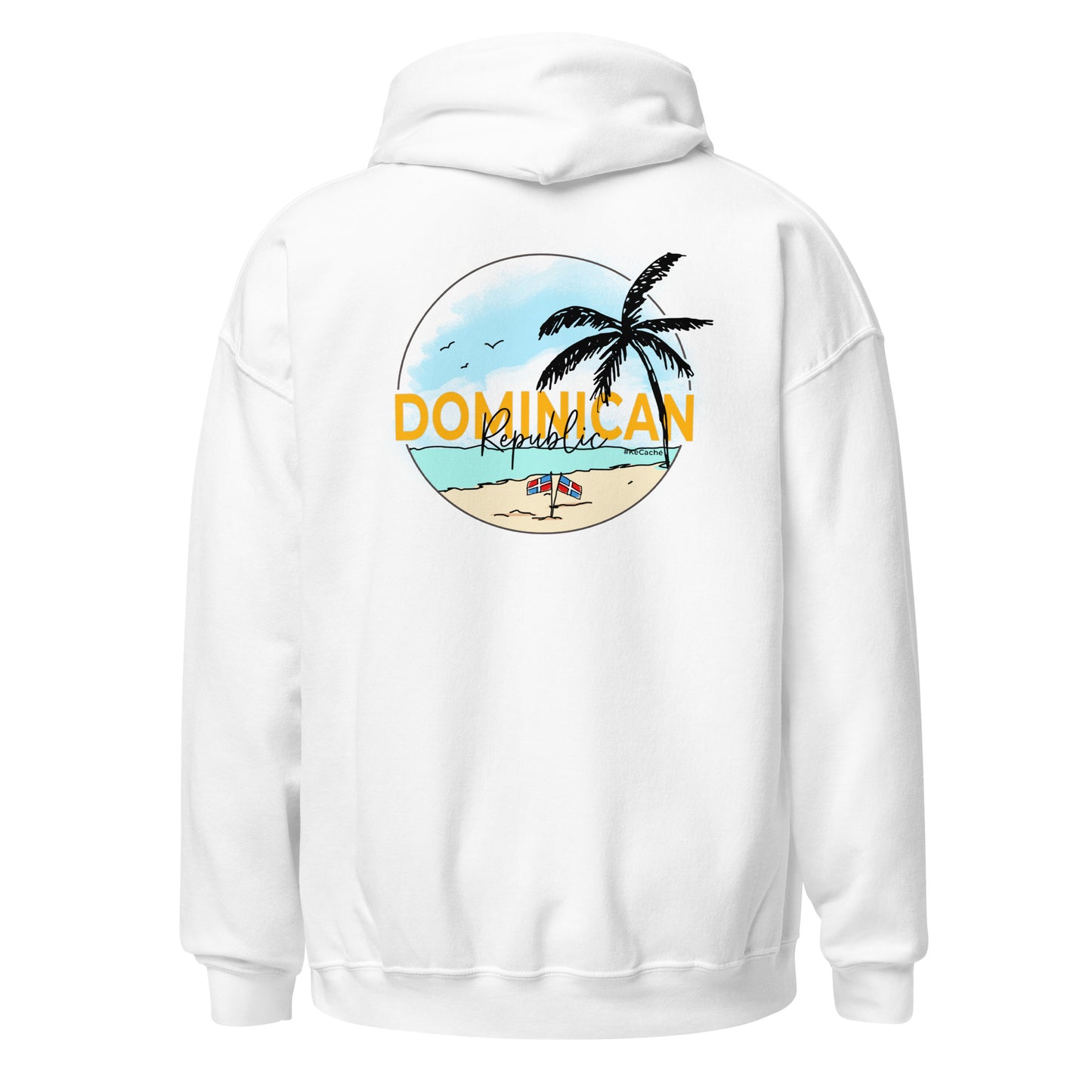 Sudadera con capucha blanca KeCaché República Dominicana: ¡Abrace el espíritu caribeño!