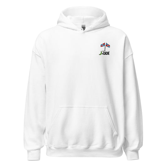KeCaché Dominican Republic White Hoodie: Embrace Caribbean Spirit!