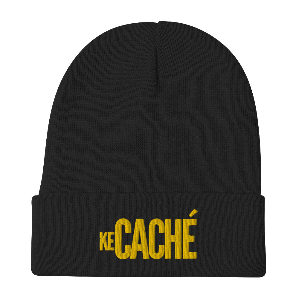 KeCaché | Gorro bordado dorado KC
