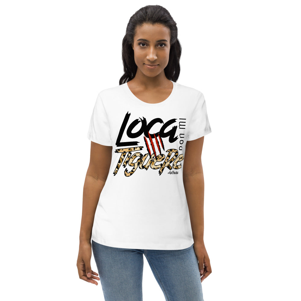 KeCaché 'Loca con mi Tiguere' T-White T-Shirt - Embrace Your Dominican Spirit with Style
