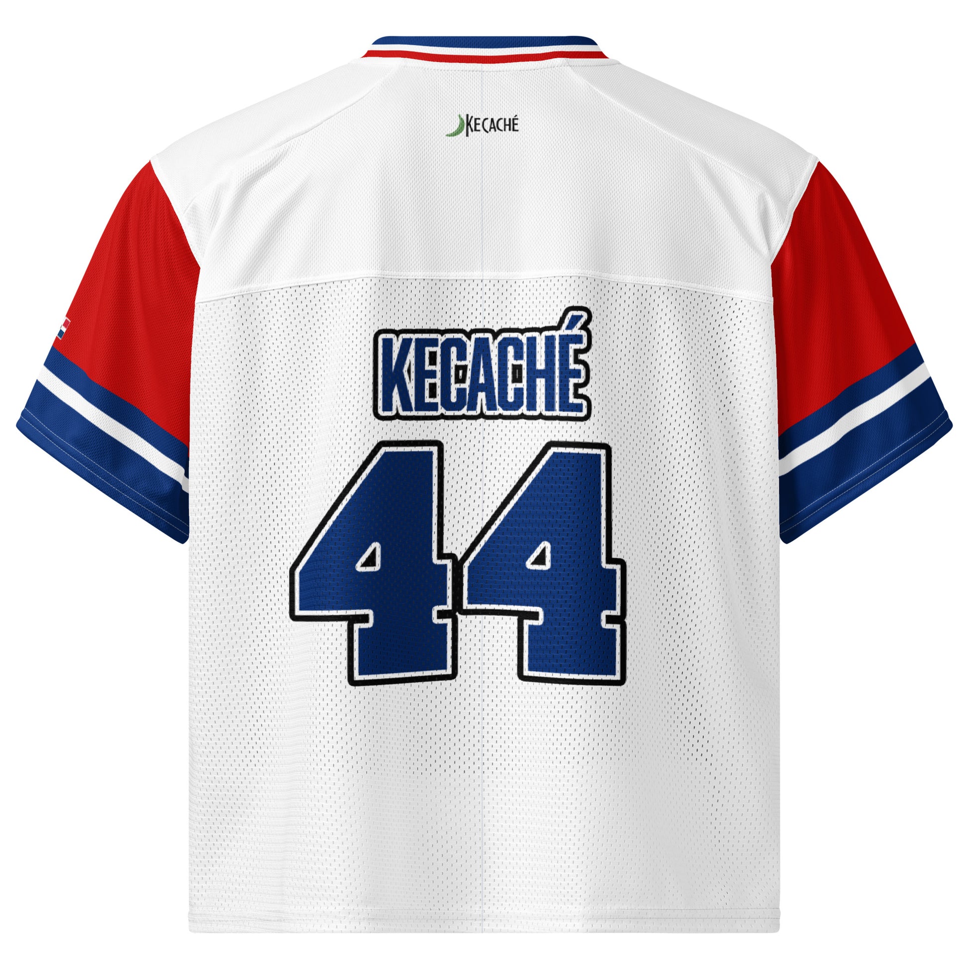 KeCaché República Dominicana, 1844 Independencia, white red blue jersey back