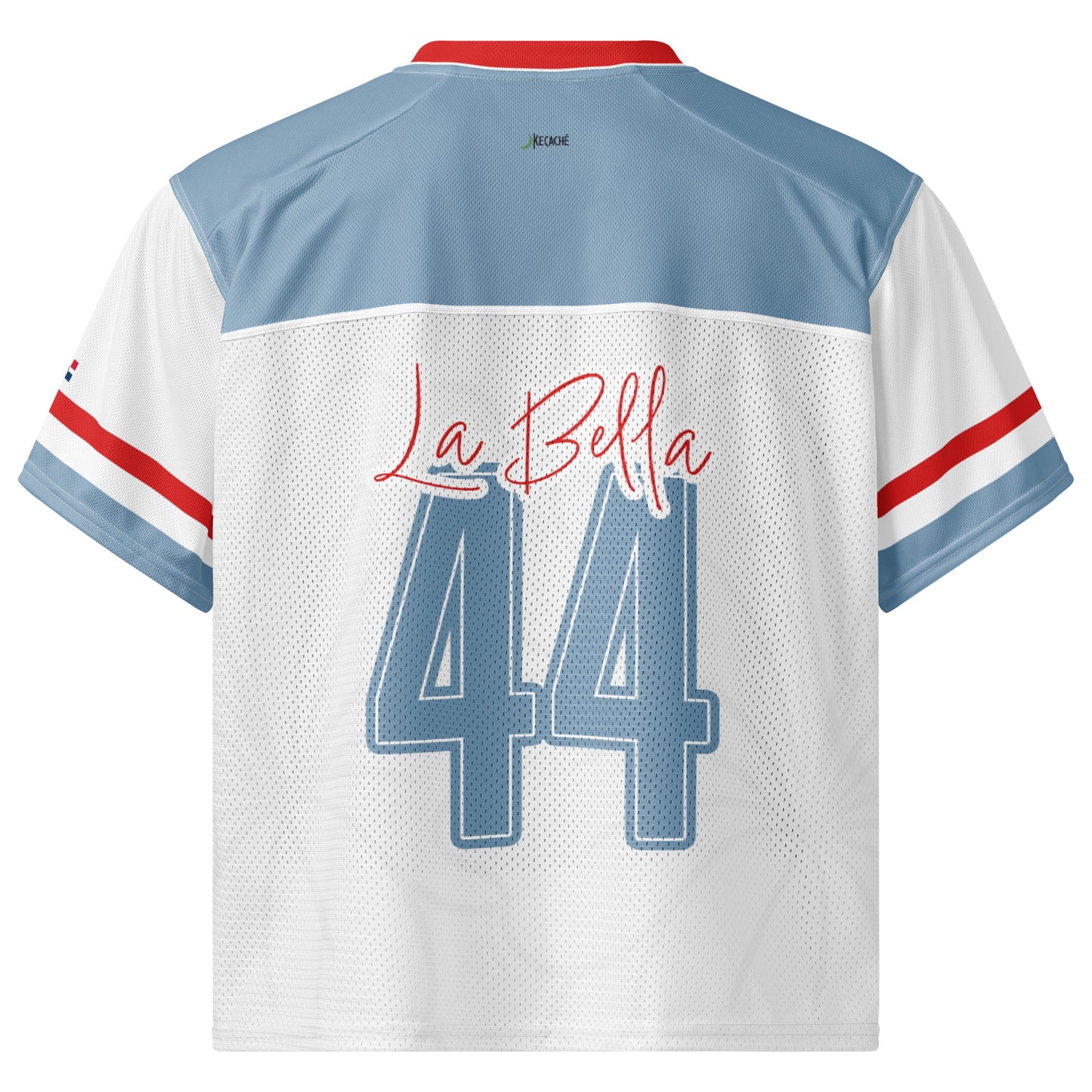Quisqueya Blue white red Dominican Jersey back
