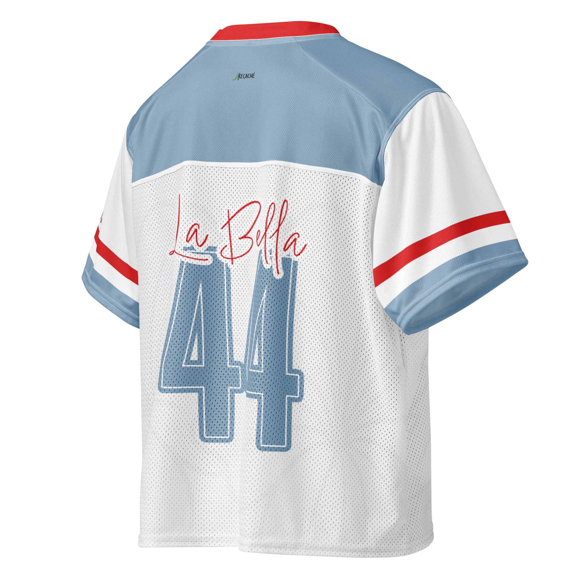 Quisqueya Blue white red Dominican Jersey back side
