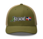 KeCaché | Dominican Trucker Hat – Olive Green & Beige