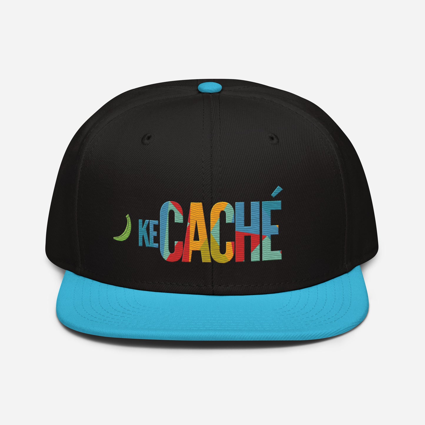  KeCaché Dominican Minimal and Colorful Snapback Hat - Black Blue
