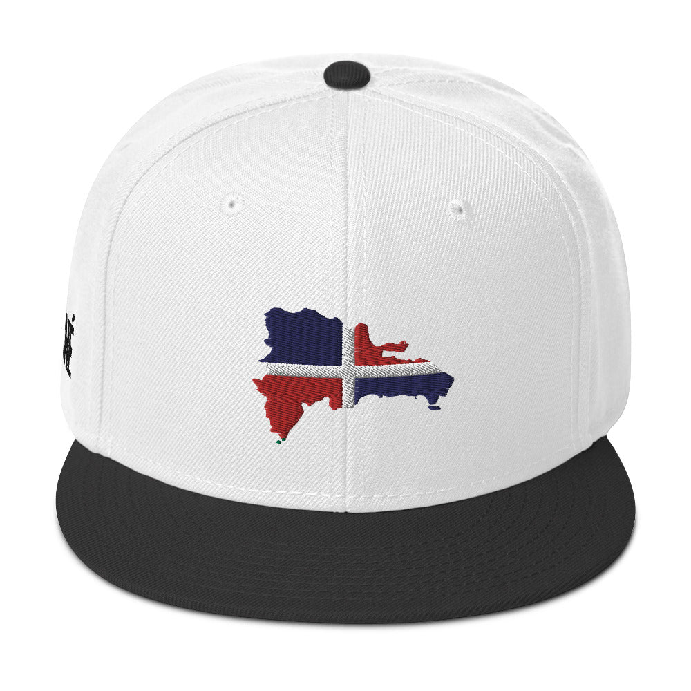 KeCaché "Dominican Flag Map" Snapback Hat - Front View