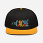  KeCaché Dominican Minimal and Colorful Snapback Hat - Black Yellow
