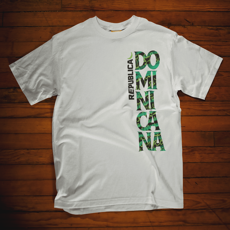 KeCaché | Republica Dominicana Green Scribbled Dominican T-shirt