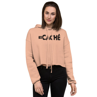 KeCaché | Peach Scribbled Crop Hoodie