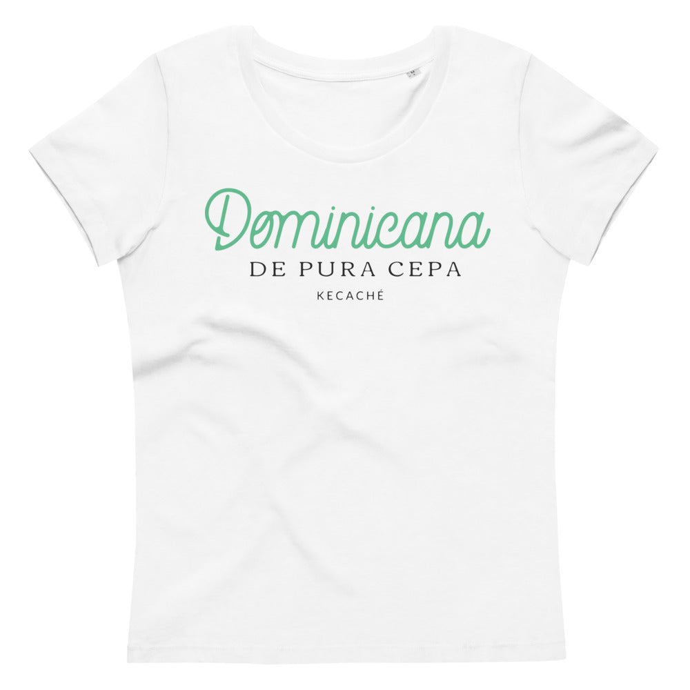 KeCaché, Dominicana de pura cepa tshirt or camiseta. Perfect white dominican tshirt to represent your country with pride